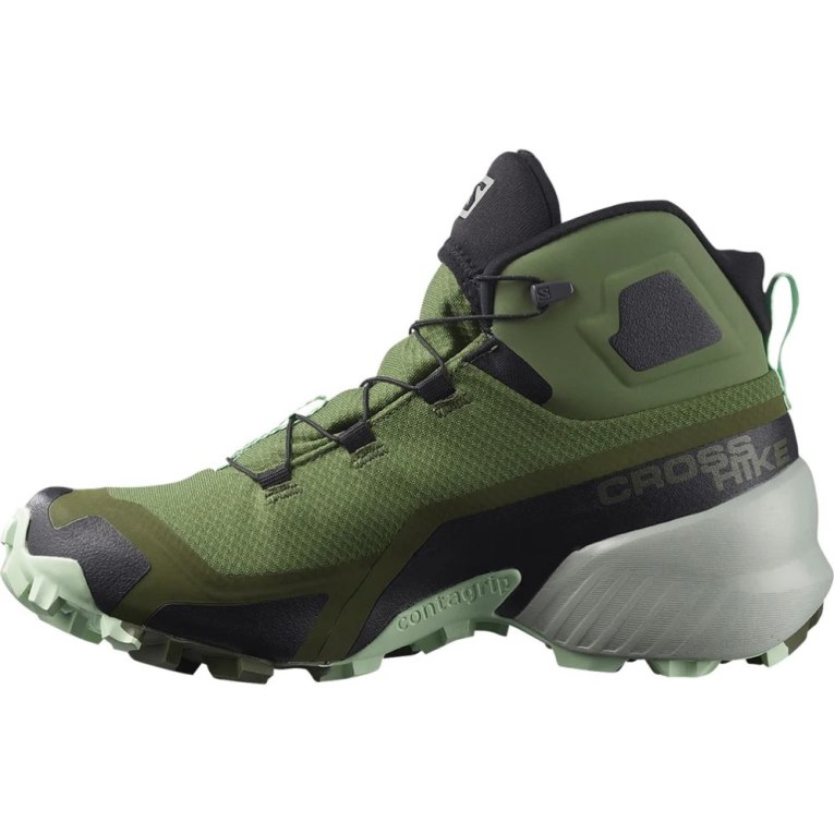 Botas Montaña Salomon Cross Hike Mid GTX Mujer Verde Oliva | MX VWFC639